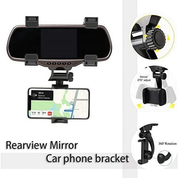 Car Rearview Mirror Phone Holder - Image 4