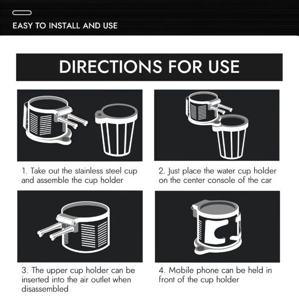 2-in-1 car cup holder - Image 3